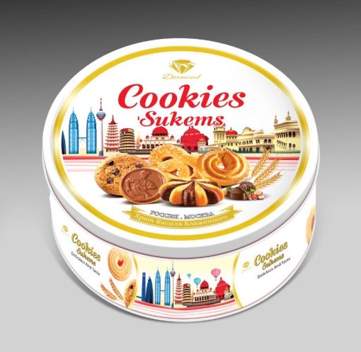 Bánh Cookies Sukems Hộp Thiếc (1 Thùng 36 Hộp)