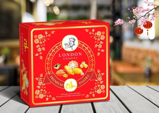 Bánh London Cookies Vuông (1 Thùng 20 Hộp)