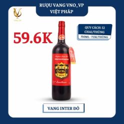 Rượu Vang VNO Việt Pháp 750mL Inter Đỏ