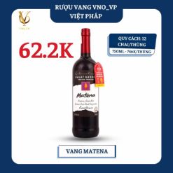 Rượu Vang VNO Việt Pháp 750ml Matena (Thùng 12 Chai)