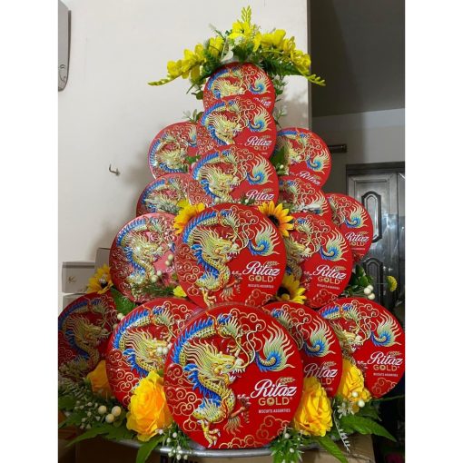 Bánh Quy Hỗn Hợp Ritaz Gold Biscuits Assorted Rồng Hộp Thiếc 120g Nhập Khẩu Malaysia Mẫu Mới Nhất