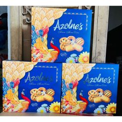Bánh Quy Hình Chim Công Azolnes Hộp Vuông (Thùng 14 Hộp)