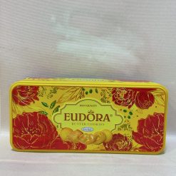 Bánh Eudora Hộp Thiếc Chữ Nhật Hoa 140g - Indonesia