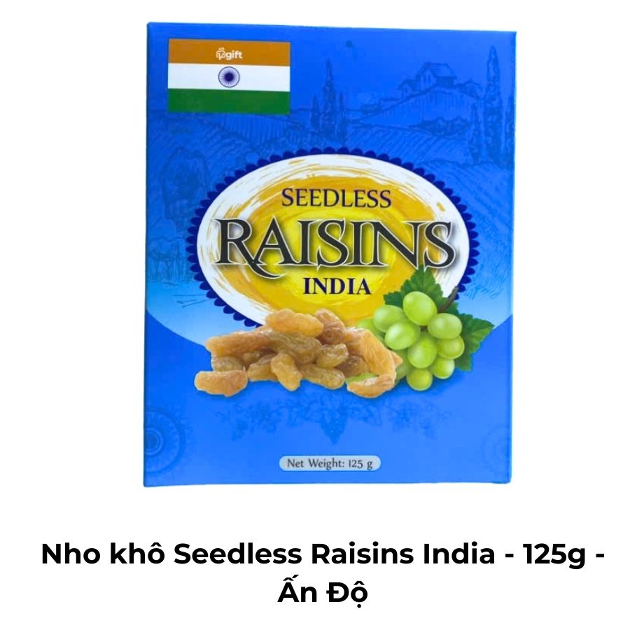 Nho khô Seedless Raisins India - 125g - Ấn Độ