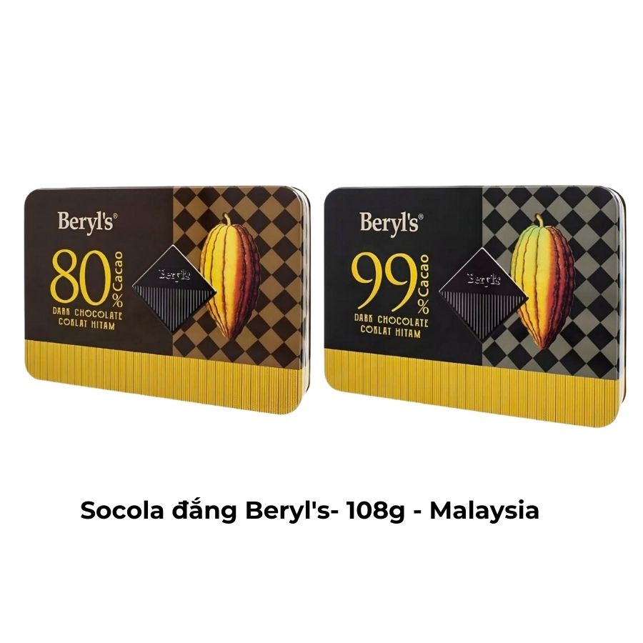 Socola đắng Beryl's- 108g - Malaysia